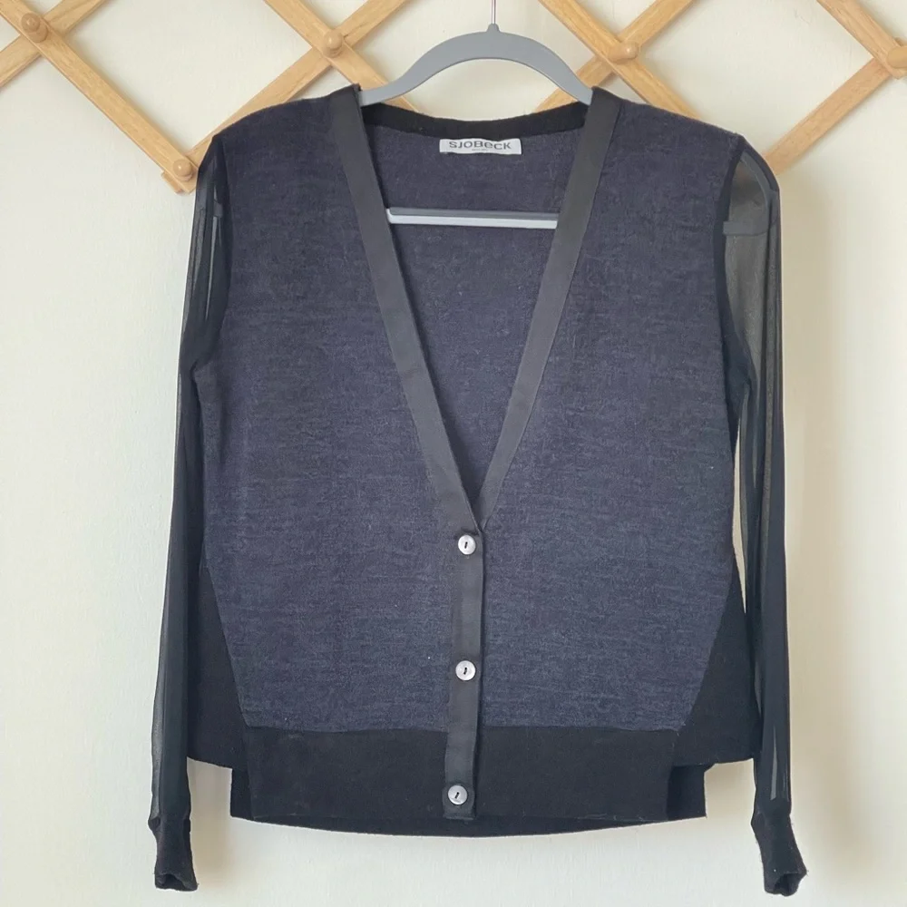 Sjobeck Malibu Sheer sleeve cardigan